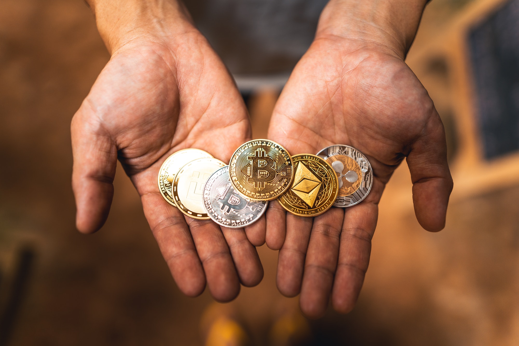 Cryptocurrency golden bitcoin image for crypto currency